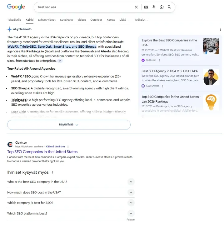 google serp structure